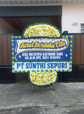 Papan Bunga Duka di Saketi