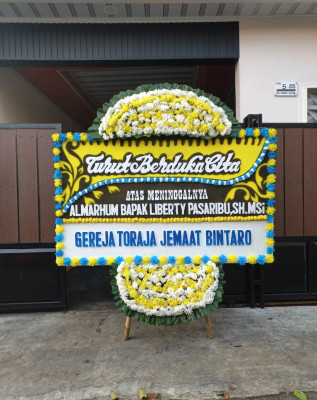 Papan Bunga Duka di Saketi